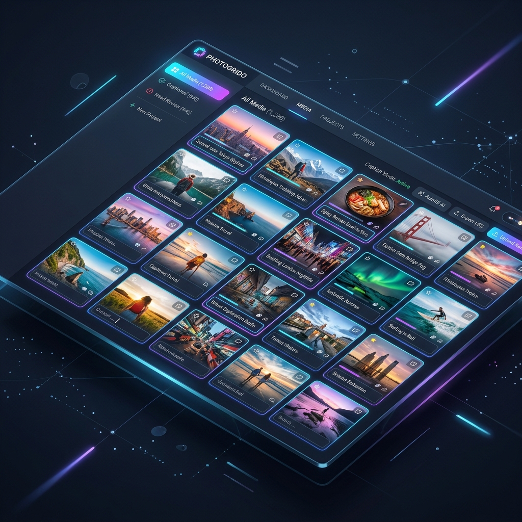 Photos Rapid Captions Pro Interface Mockup